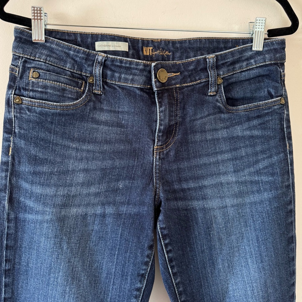 Kut from the Kloth Catherine Boyfriend Jeans Straight Leg Mid Rise Denim Sz 8 - Picture 5 of 16